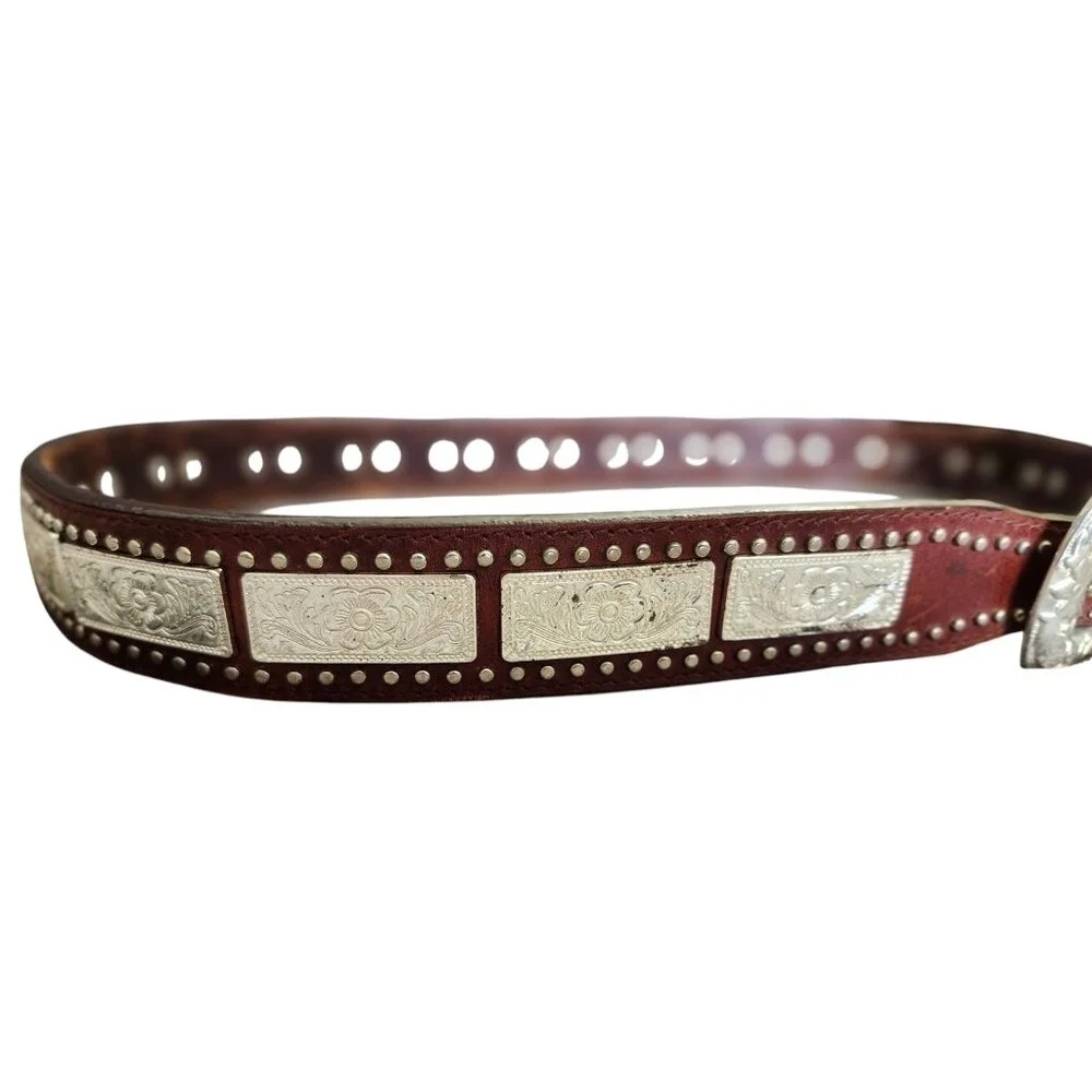 Western Belt Leather Brown Men's Nocona Size 40